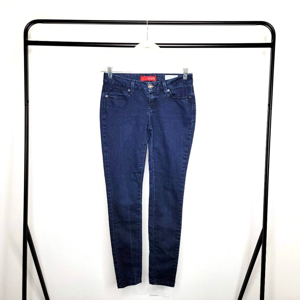 Guess Sienna Medium Rise Curvy Fit Blue Wash Skinny Jeans Size 27